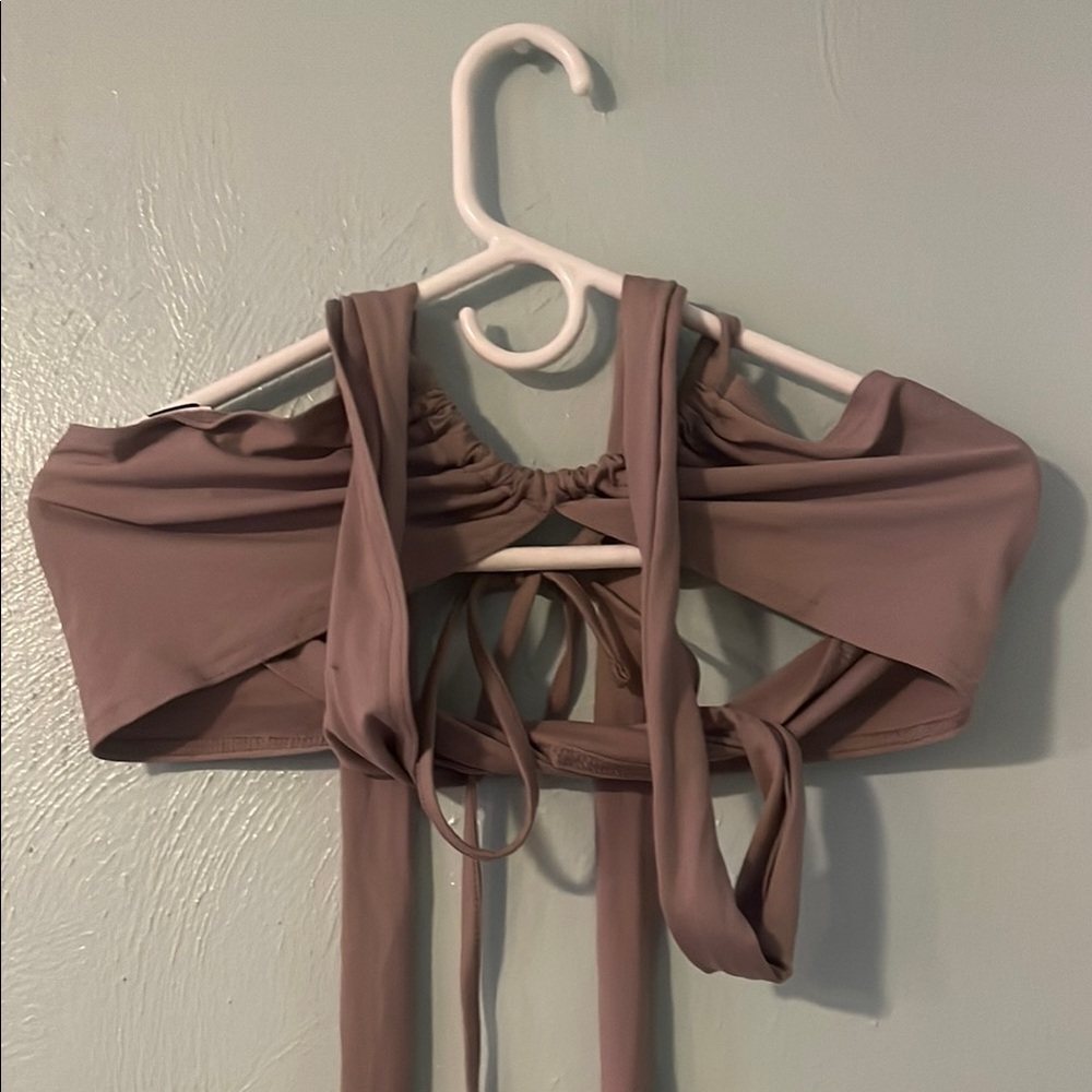Purple Strappy Crop Top